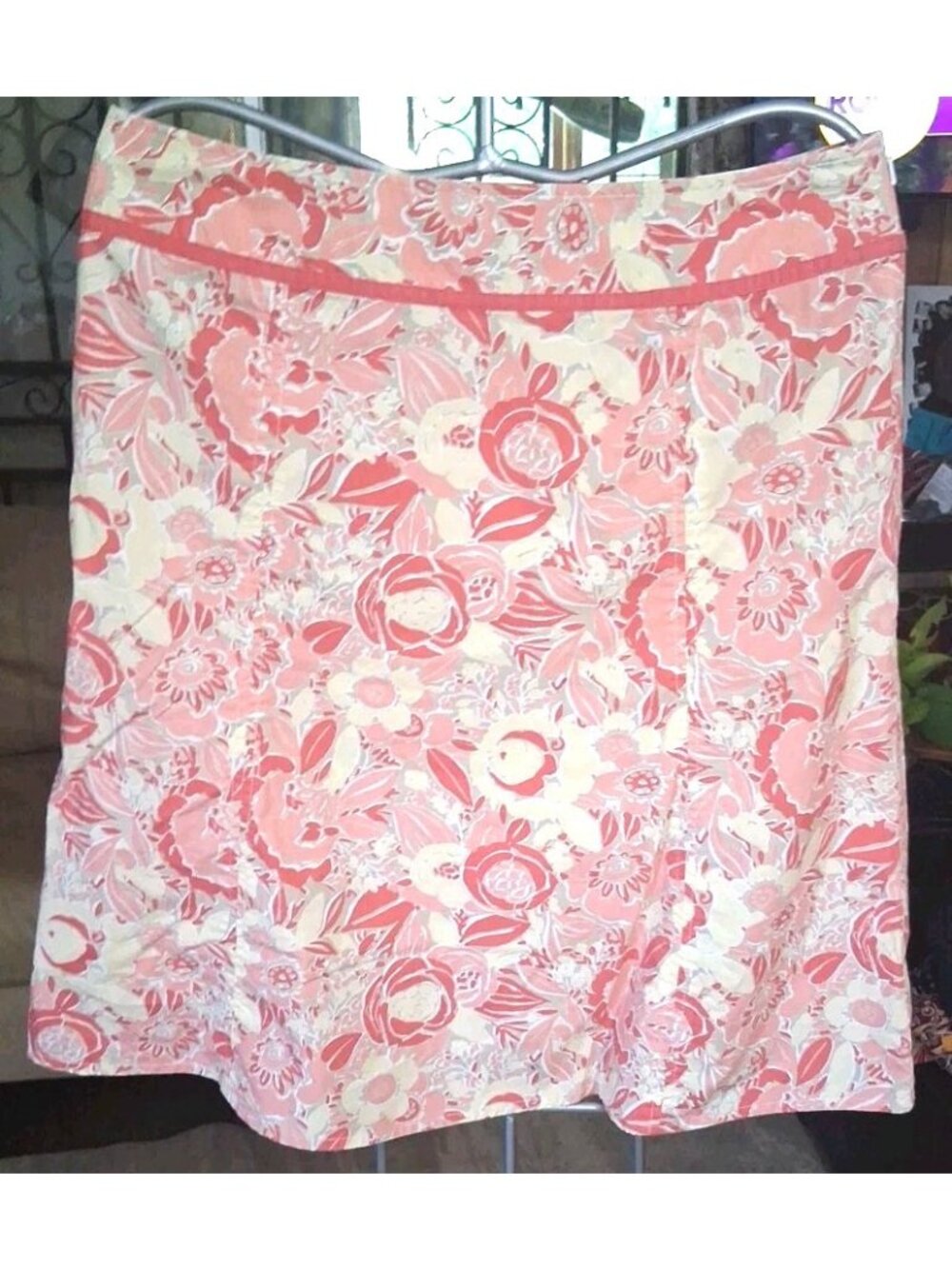 Eddie Bauer Skirt Women Pink  Floral Colorful Size 10